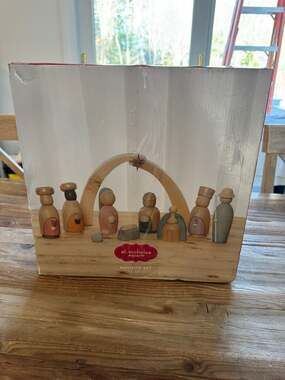 St. Nicholas Square 10-Piece Wooden Nativity Set